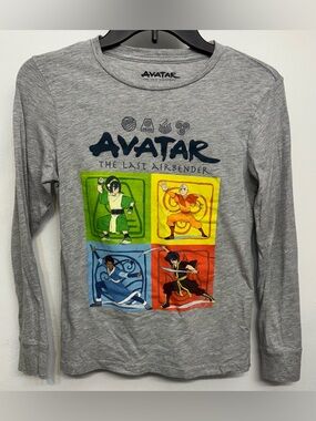 Nickelodeon Avatar The Last Airbender Gray Long-Sleeve Graphic Tee Boy Med 10/12